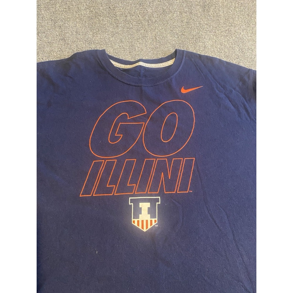 Nike University Illinois Illini Short Sleeve T-Shirt Size XXL Blue